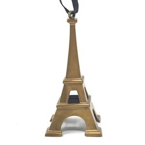 Eiffel Tower Gold Brass Colored Ornament